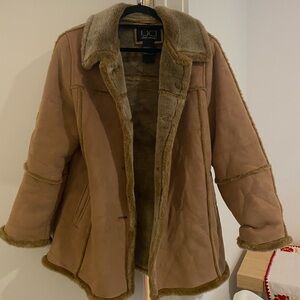 Women's Tan Shearling Coat